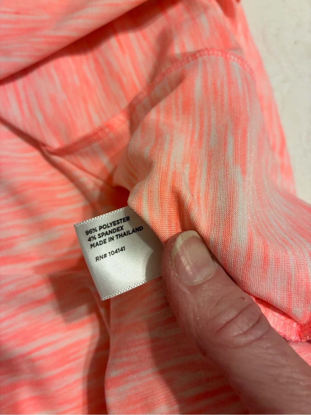 Lady Hagen Coral-Pink collared athletic top. Size Large - Picture 10 of 11